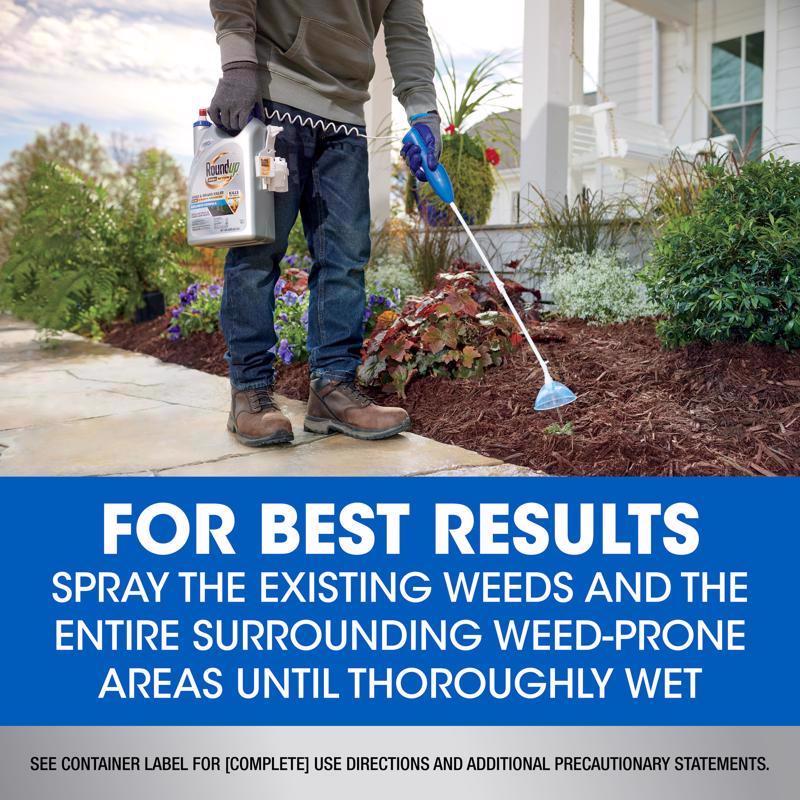 Roundup Dual Action Weed and Grass Killer RTU Liquid 1.25 gal - Case of 4