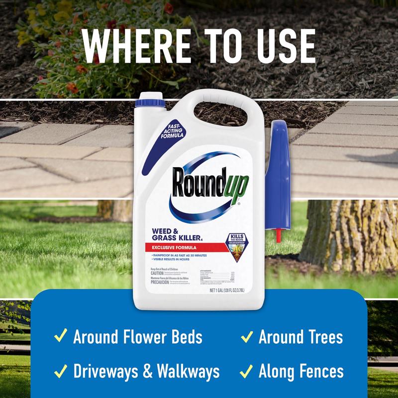 Roundup Weed and Grass Killer RTU Liquid 1 gal - Case of 4