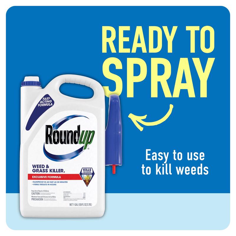 Roundup Weed and Grass Killer RTU Liquid 1 gal - Case of 4