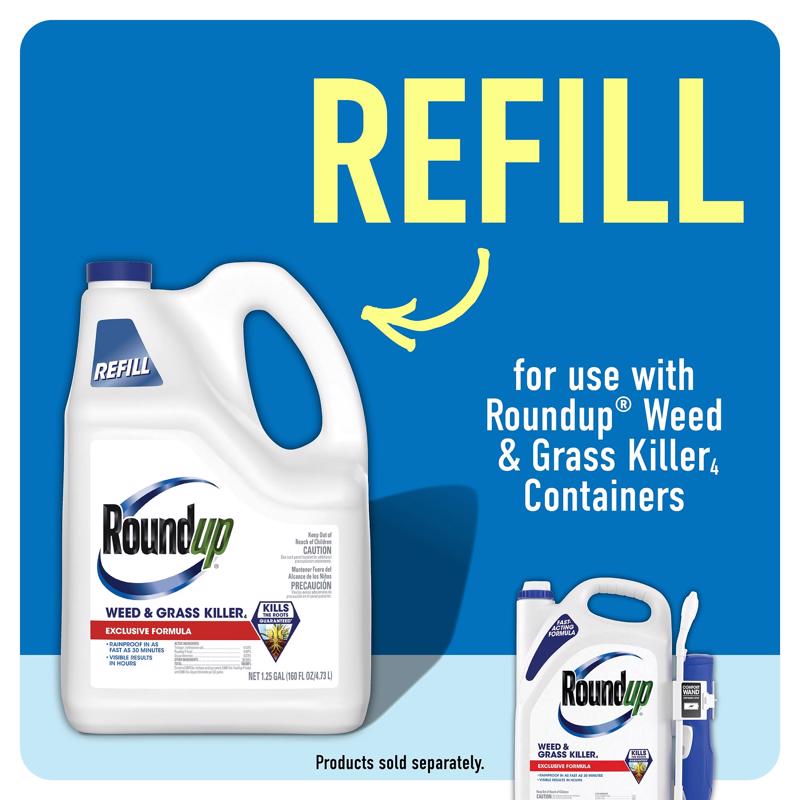 Roundup Weed and Grass Killer Refill RTU Liquid 1.25 gal - Case of 4