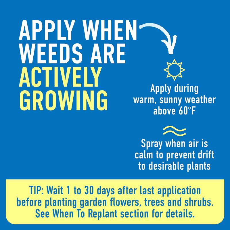 Roundup Weed and Grass Killer Refill RTU Liquid 1.25 gal - Case of 4