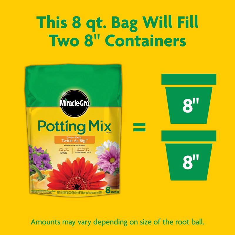 Miracle-Gro Flower and Plant Potting Mix 8 qt - Case of 6