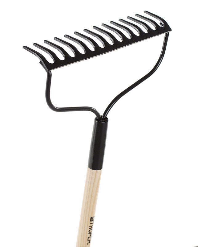 Home Plus 54 in. 14 Tine Steel Bow Rake Wood Handle