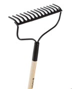 Home Plus 54 in. 14 Tine Steel Bow Rake Wood Handle