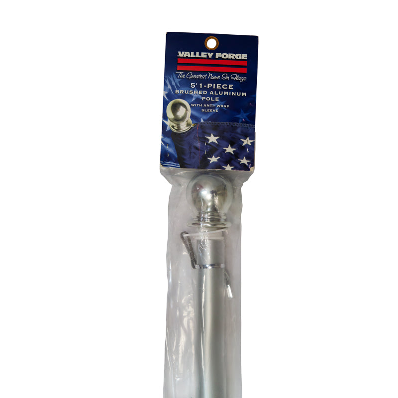 Valley Forge 5 ft. L Aluminum Flag Pole Brushed