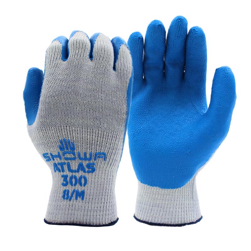 SHOWA ATLAS 300 Unisex Indoor/Outdoor Coated Work Gloves Blue/Gray XL 1 pair