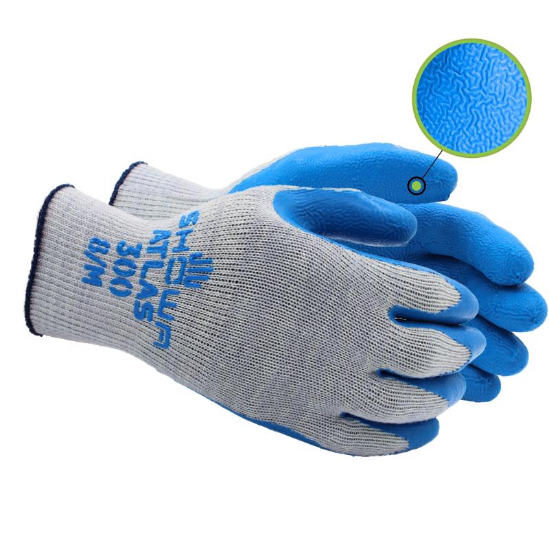 SHOWA ATLAS 300 Unisex Indoor/Outdoor Coated Work Gloves Blue/Gray XL 1 pair