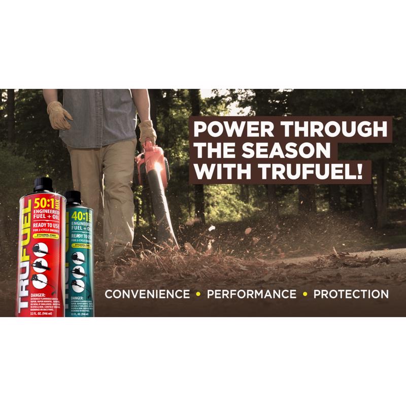 TruFuel Ethanol-Free 2-Cycle 40:1 Engineered Fuel and Oil 32 oz - Case of 6