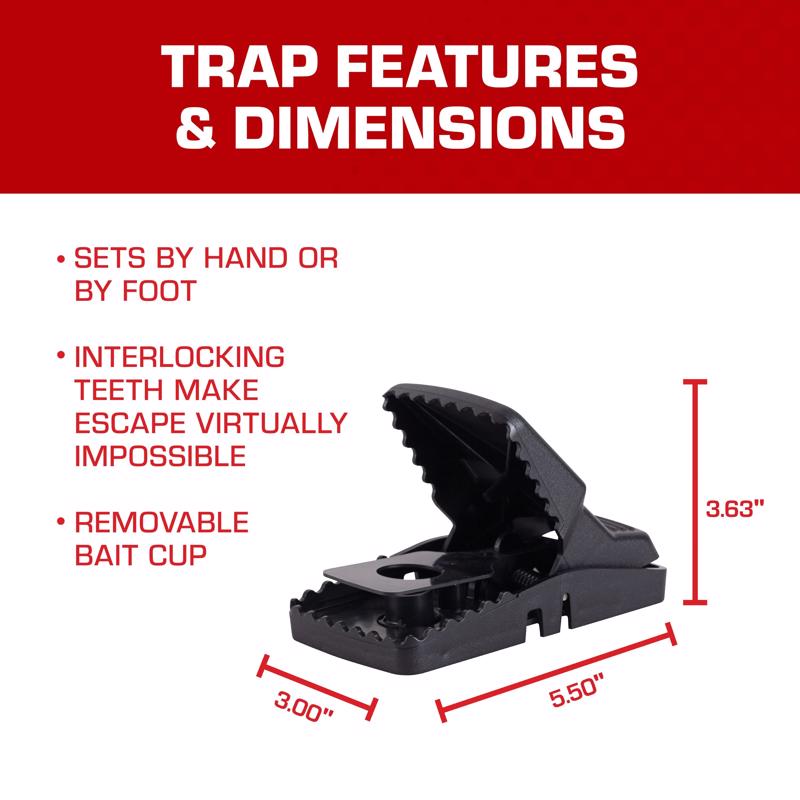 Tomcat Medium Snap Trap For Rats 1 pk - Case of 8