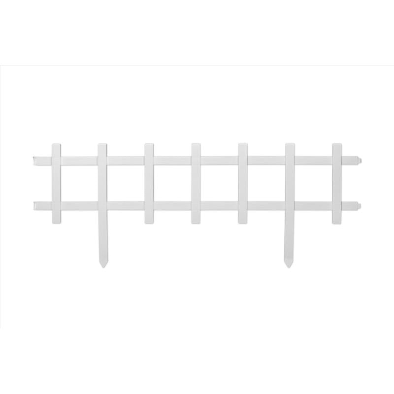 Master Mark Cape Cod Fence 33 in. L X 13.5 in. H Plastic White Decorative Garden Border - Case of 32