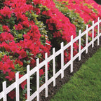 Master Mark Cape Cod Fence 33 in. L X 13.5 in. H Plastic White Decorative Garden Border - Case of 32