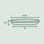 Bloem Terra 1.75 in. H X 8 in. W X 9.25 in. D Resin Traditional Plant Saucer Terra Cotta