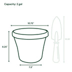 Bloem Terra 8.25 in. H X 7.5 in. W X 10.75 in. D Resin Traditional Planter Terra Cotta