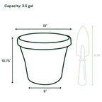 Bloem Terra 10.75 in. H X 9 in. W X 13 in. D Resin Traditional Planter Terra Cotta