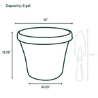 Bloem Terra 12.75 in. H X 10.25 in. W X 15 in. D Resin Traditional Planter Terra Cotta