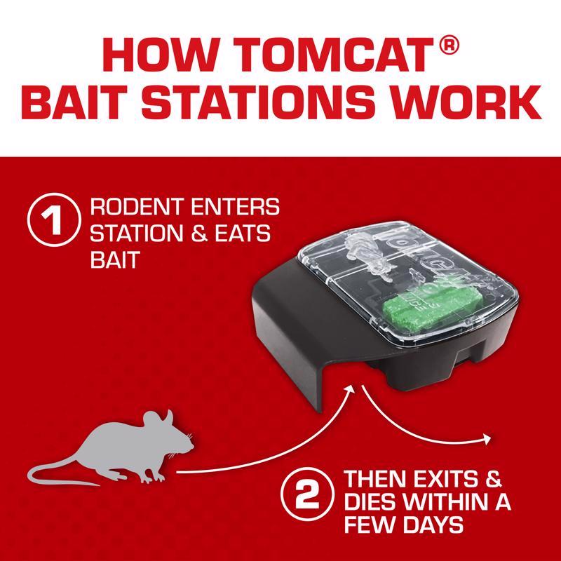 Tomcat Bait Station and Bait Blocks For Mice 8 oz 1 pk - Case of 4