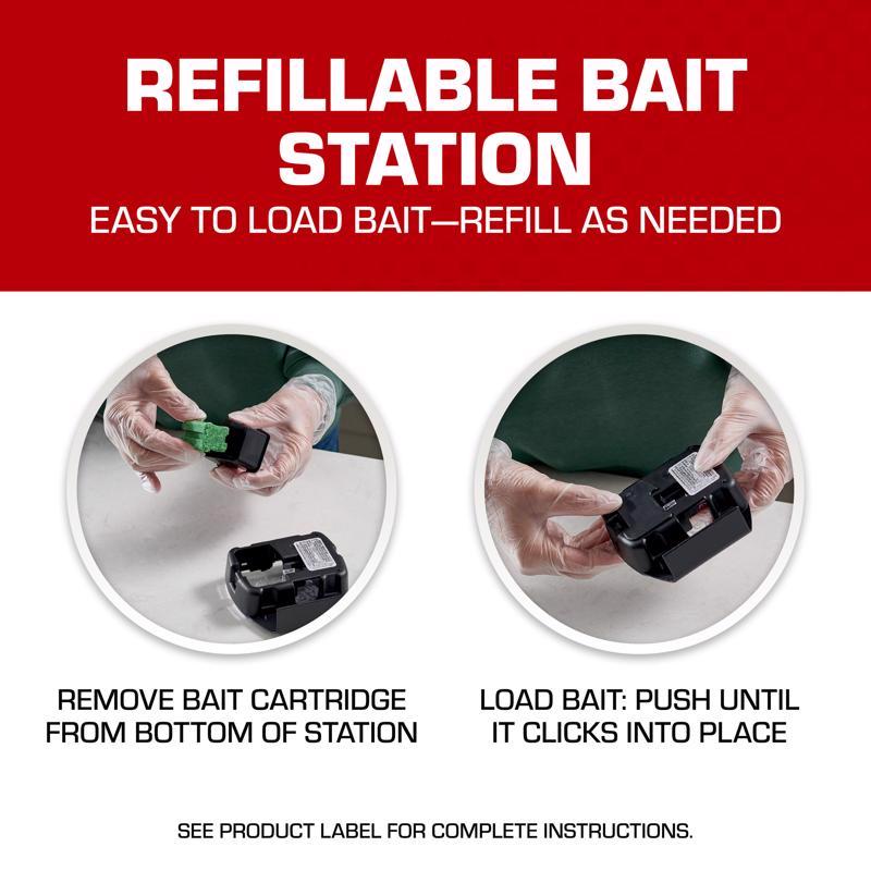 Tomcat Bait Station and Bait Blocks For Mice 8 oz 1 pk - Case of 4