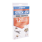 JT Eaton Stick-Em Pro Series Small Glue Board Trap For Insects/Mice/Spiders 12 pk - Case of 12