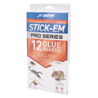 JT Eaton Stick-Em Pro Series Small Glue Board Trap For Insects/Mice/Spiders 12 pk - Case of 12