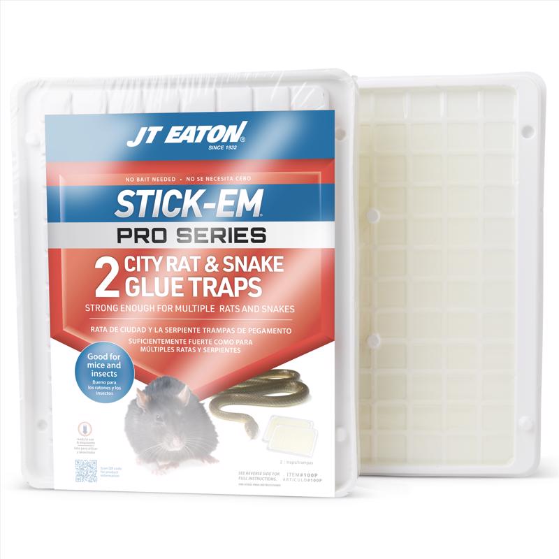 JT Eaton Stick-Em Pro Series Extra Large Glue Board Trap For Rodents and Snakes 2 pk - Case of 6