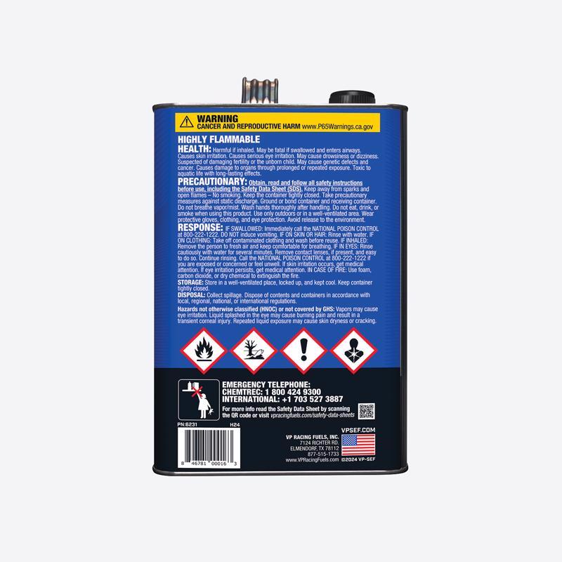 VP Racing Fuels Small Engine Ethanol-Free 2-Cycle 50:1 Pre-Mixed Fuel 1 gal - Case of 4