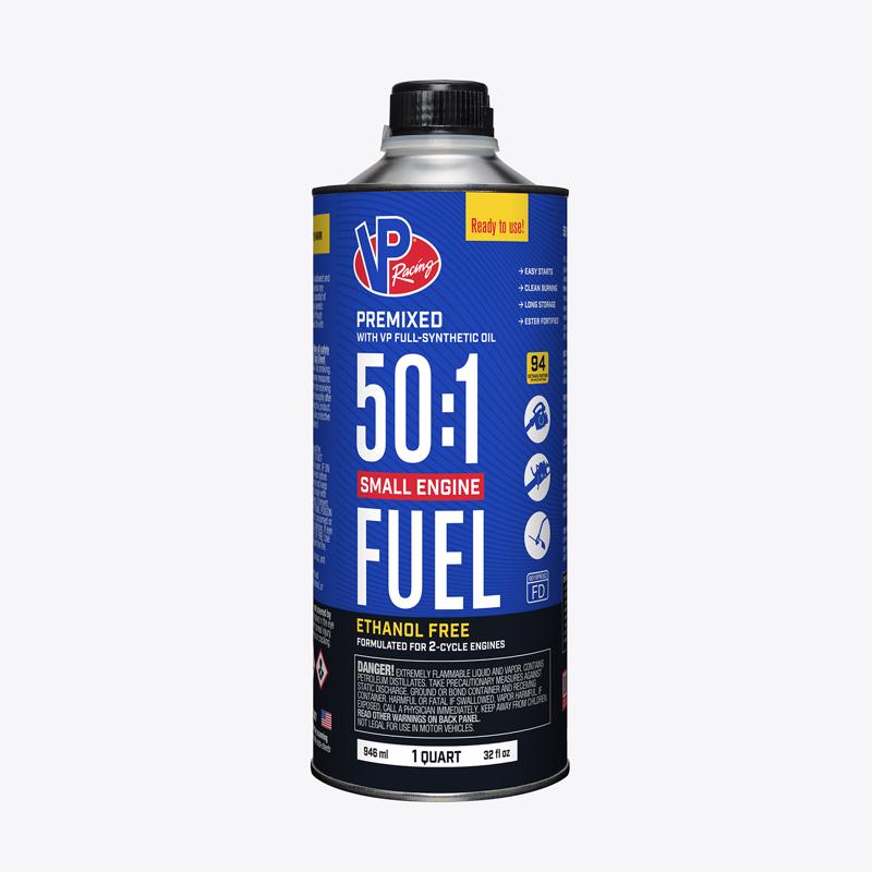 VP Racing Fuels Small Engine Ethanol-Free 2-Cycle 50:1 Pre-Mixed Fuel 1 qt - Case of 8