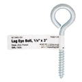 Hampton 1/4 in. X 3 in. L Zinc-Plated Steel Lag Thread Eyebolt - Case of 10
