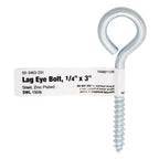 Hampton 1/4 in. X 3 in. L Zinc-Plated Steel Lag Thread Eyebolt - Case of 10