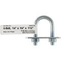 Hampton 1/4 in. X 3/4 in. W X 1-1/2 in. L Coarse Zinc-Plated Steel U-Bolt - Case of 10