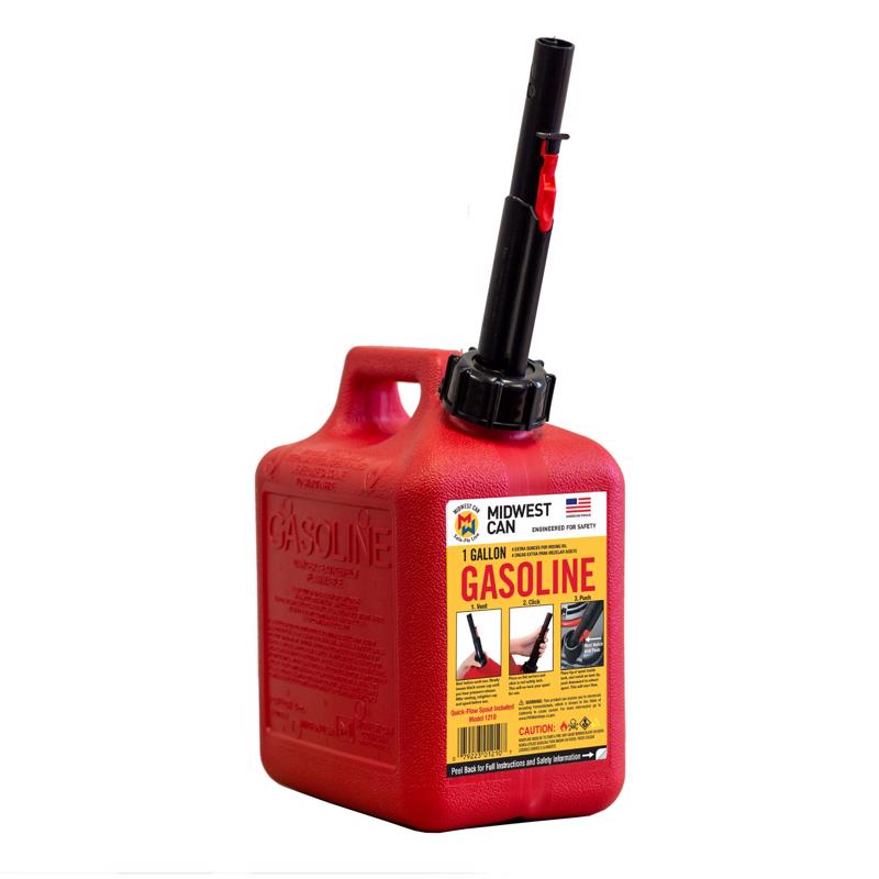 Midwest Can Quick Flow Spout HDPE Gas Can 1 gal