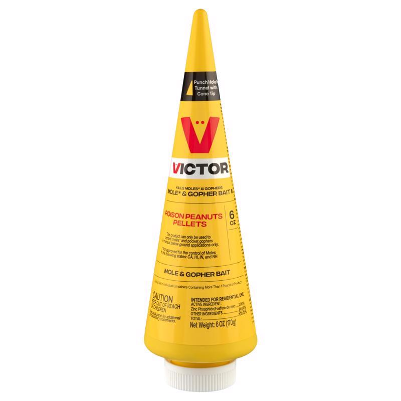 Victor Toxic Peanut-Flavored Poison Peanuts Pellets For Gophers and Moles 6 oz