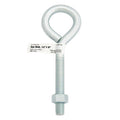 Hampton 1/2 in. X 6 in. L Zinc-Plated Steel Eyebolt Nut Included - Case of 5