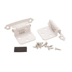 Amerock 1-3/4 in. W X 2-3/4 in. L White Steel Self-Closing Hinge 2 pk
