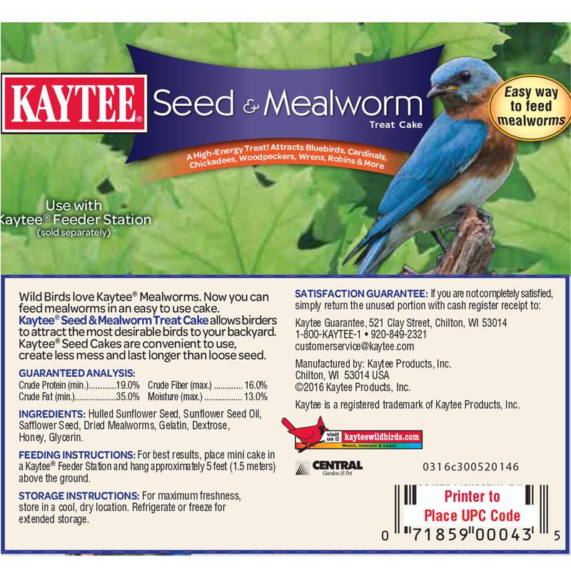 Kaytee Seed Cake 6 oz - Case of 6