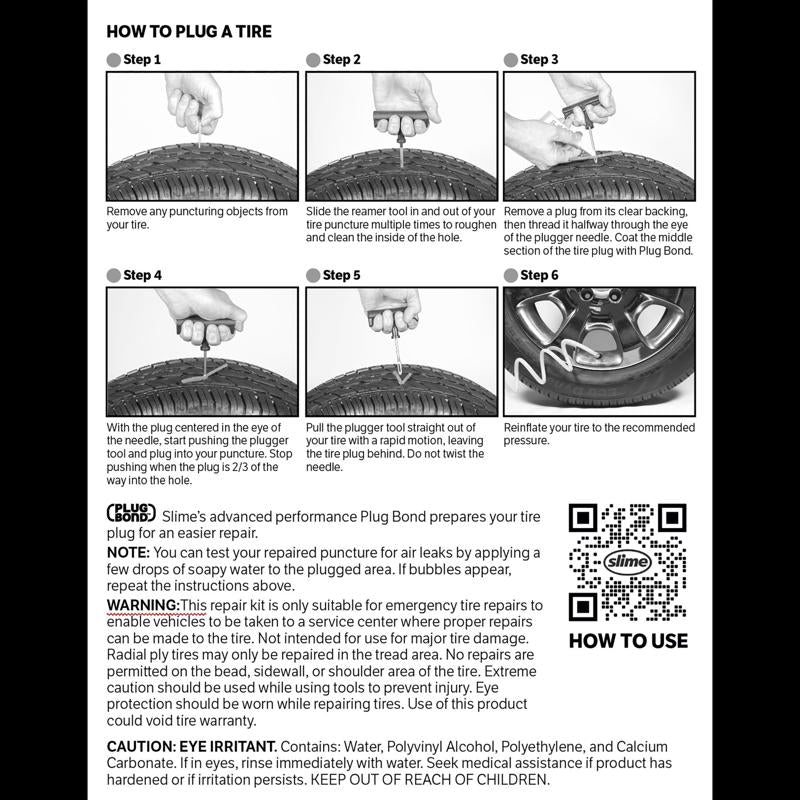 Slime Tire Plug Kit For All