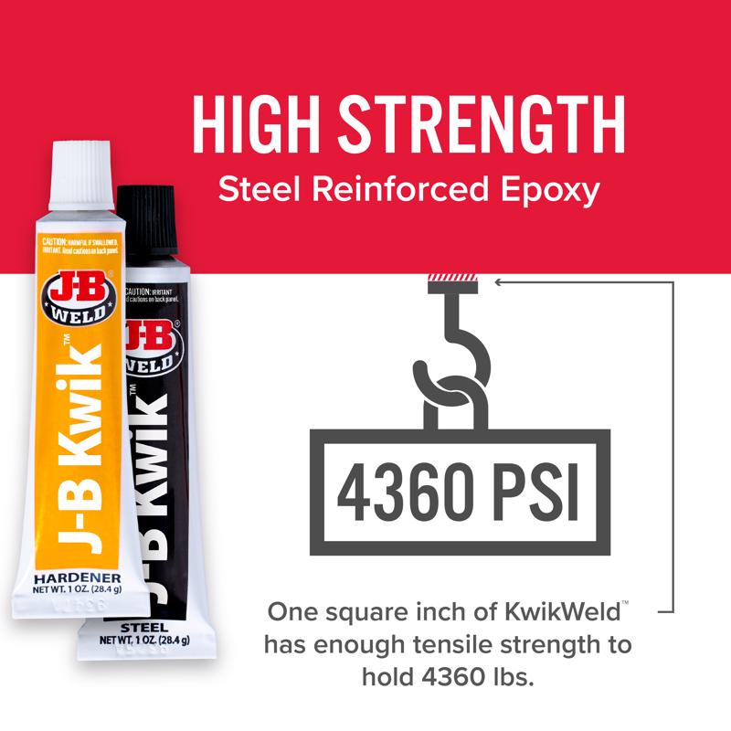 J-B Weld KwikWeld High Strength Automotive Epoxy Paste 2 oz - Case of 6