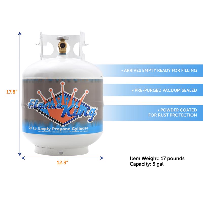 Flame King 20 lb Steel Type 1 Empty LP Tank