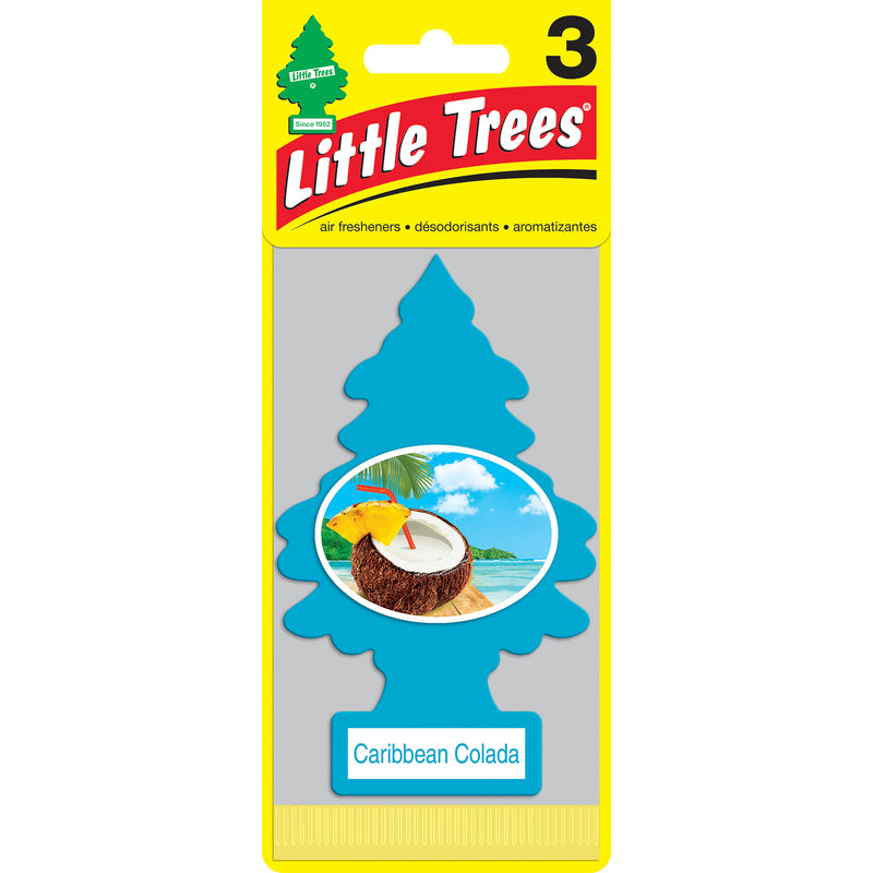 Little Trees Caribbean Colada Scent Car Air Freshener Solid - Case of 8