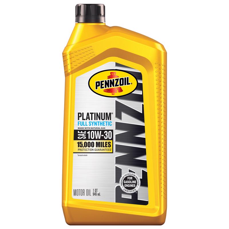 Pennzoil Platinum 10W-30 4-Cycle Synthetic Motor Oil 1 qt 1 pk - Case of 6
