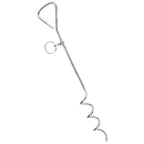 PDQ Boss Pet Silver Steel Dog Tie Out Stake Large