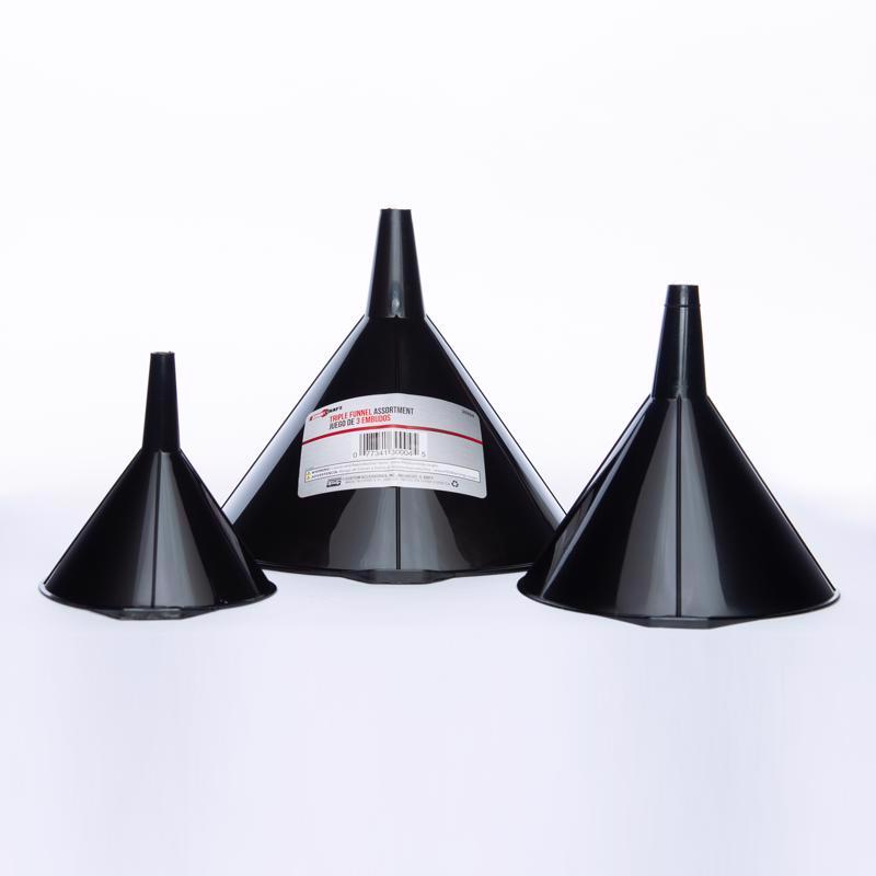 Shop Craft Black Plastic Funnel Set - Case of 6