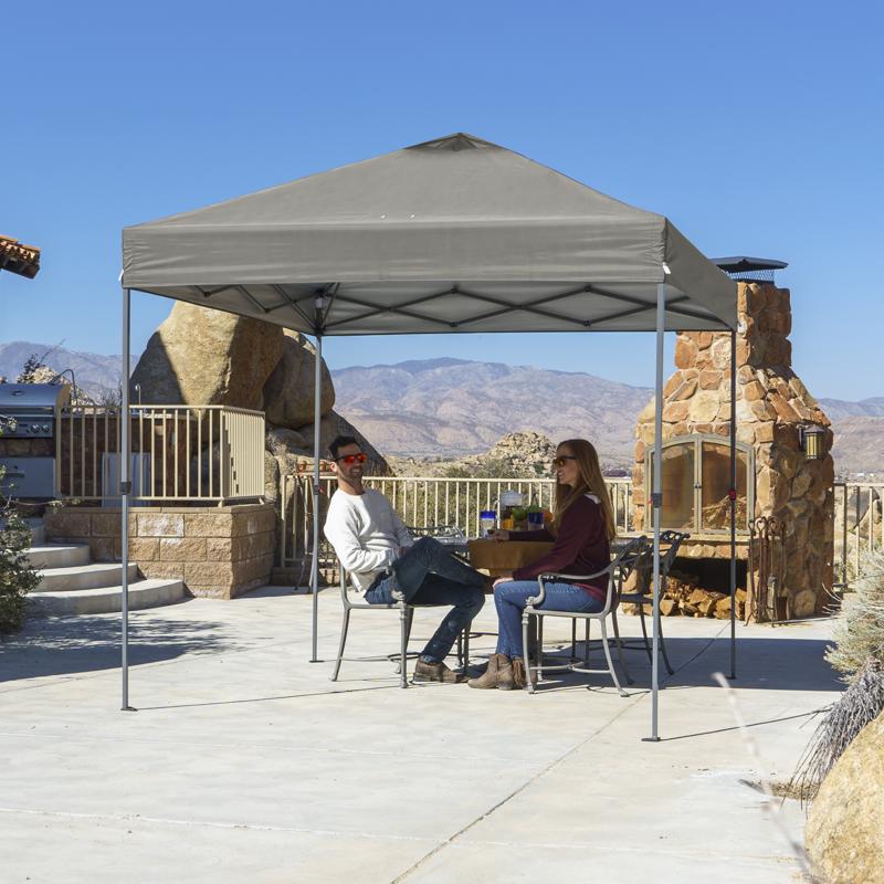 Crown Shade One Touch 150D Polyester Regal 100 Canopy 9.2 ft. H X 9.11 ft. W X 9.11 ft. L