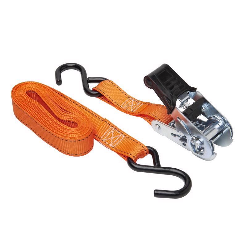 Keeper 1 in. W X 14 ft. L Orange Tie Down w/Ratchet 400 lb 4 pk - Case of 6