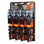 Keeper 1 in. W X 14 ft. L Orange Tie Down w/Ratchet 400 lb 4 pk - Case of 6