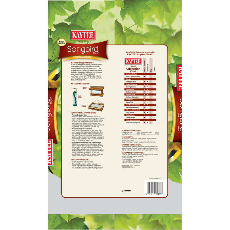 Kaytee Songbird Blend Wild Bird Food 7 lb - Case of 6