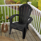 Adams RealComfort Deluxe Black Resin Frame Adirondack Chair