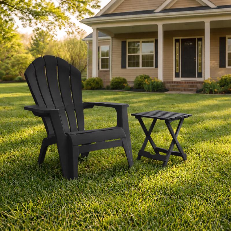 Adams RealComfort Deluxe Black Resin Frame Adirondack Chair