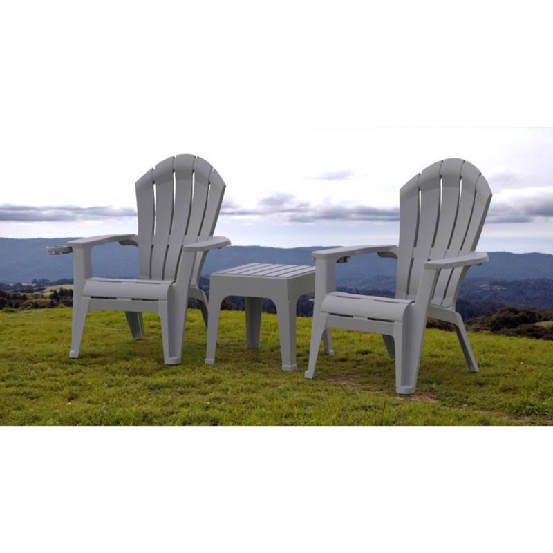 Adams RealComfort Deluxe Gray Resin Frame Adirondack Chair