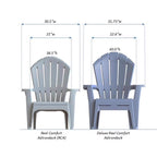 Adams RealComfort Deluxe Gray Resin Frame Adirondack Chair