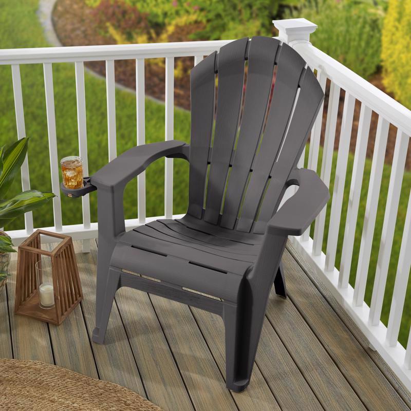 Adams RealComfort Deluxe Gray Resin Frame Adirondack Chair